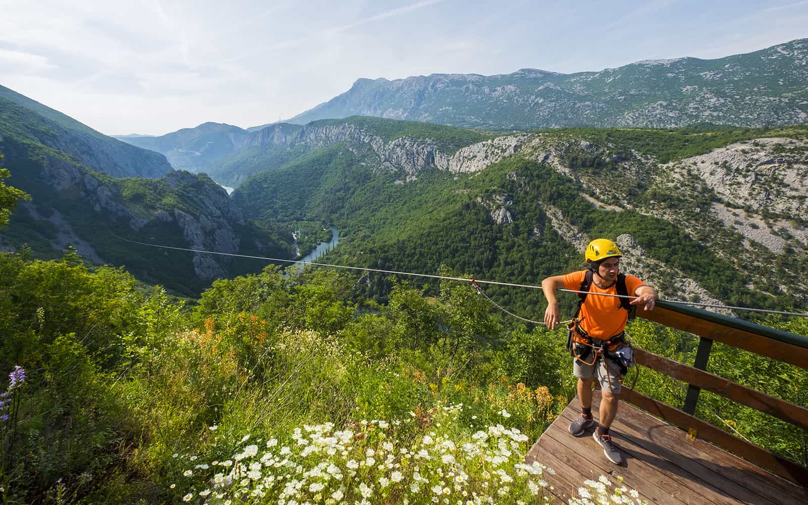 Zip Line Over Cetina River