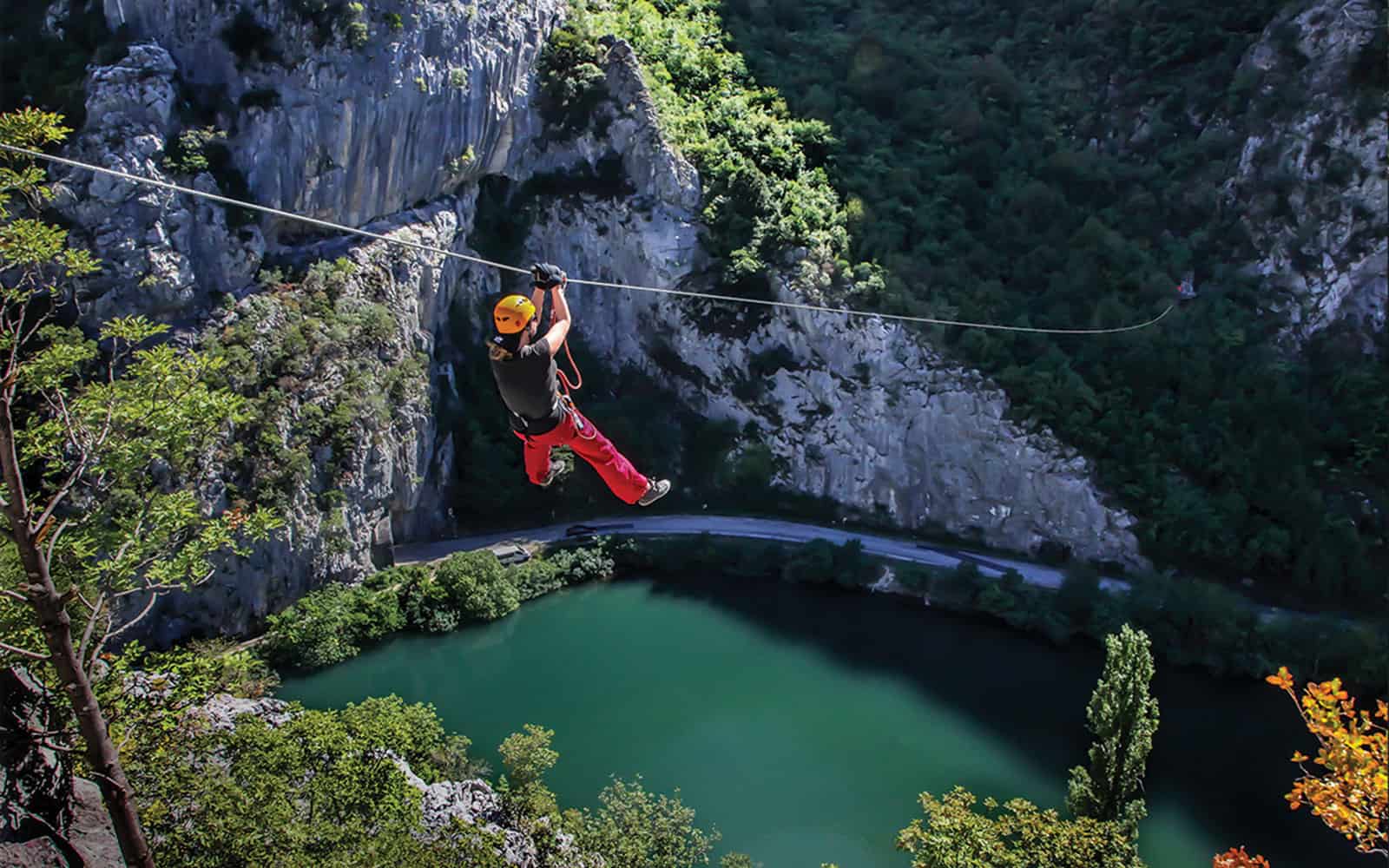 Zip Line Over Cetina River