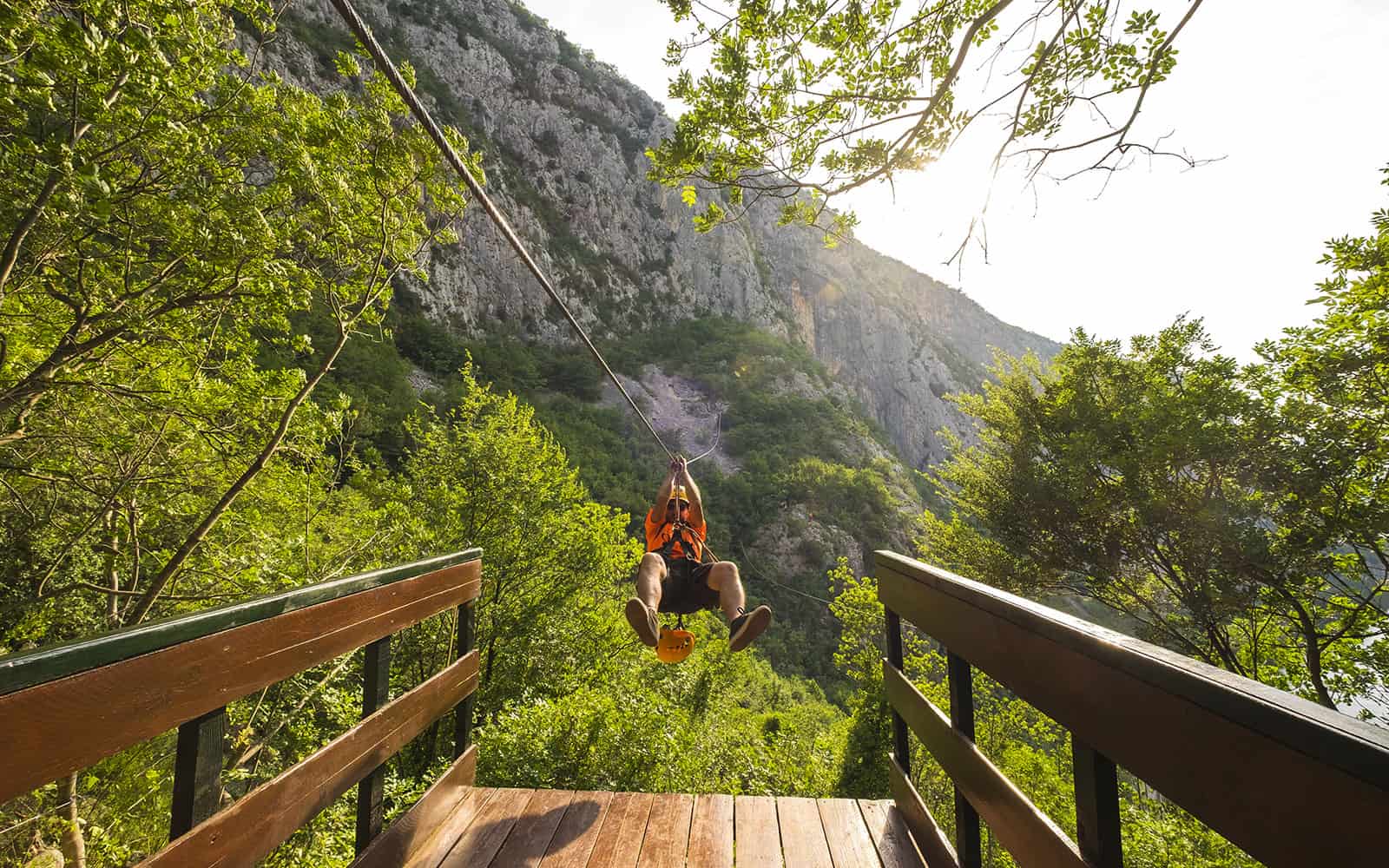 Zip Line Over Cetina River