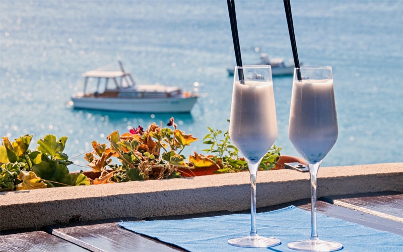 Beach bar by the sea, Paklinski islands