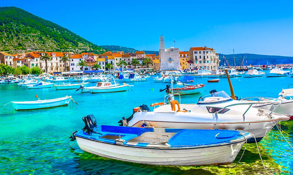 Small boats on Vis island