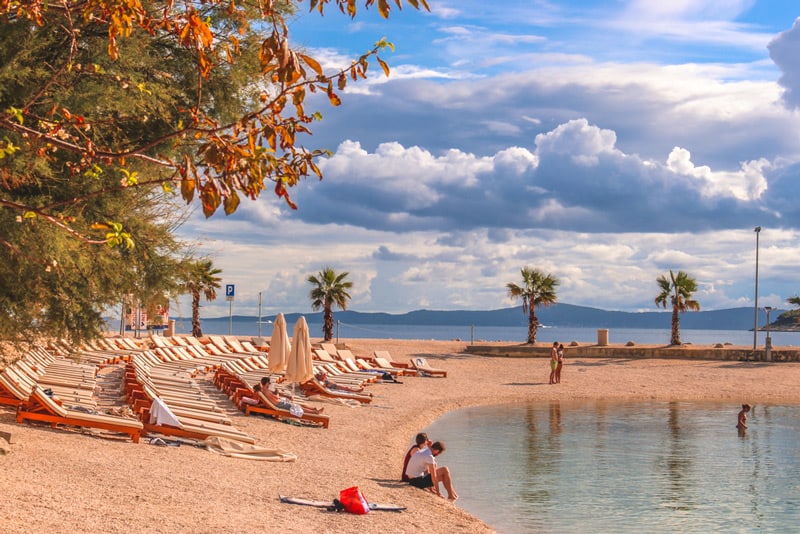 Public beach in Split city