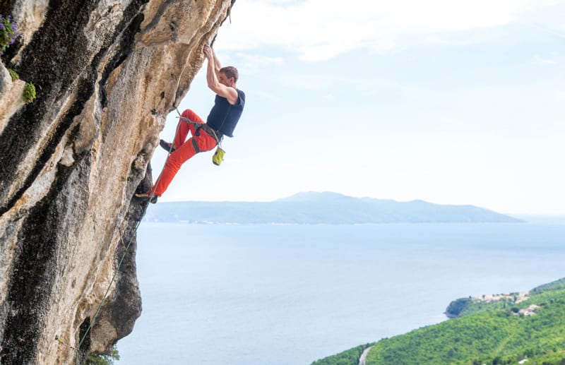 Rock climbing in Split