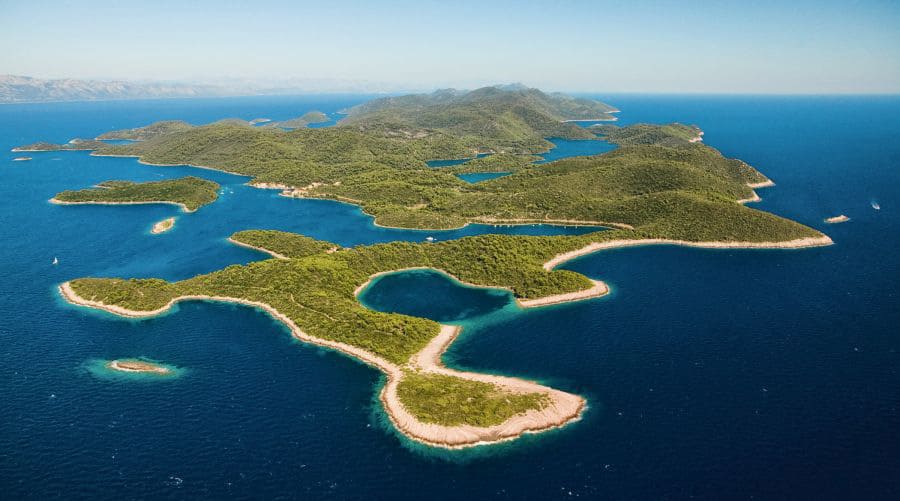 mljet island from the air