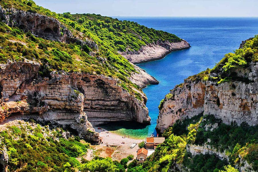 Stiniva beach on Vis island