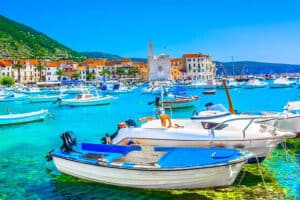 Small boats on Vis island