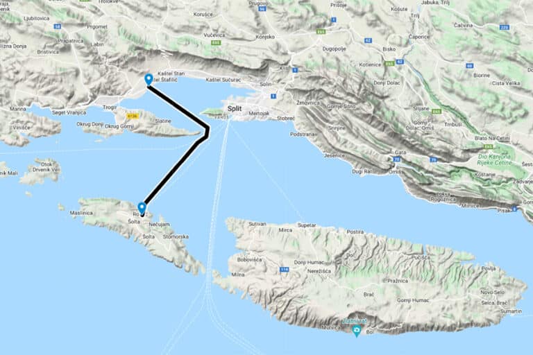Split Airport to Rogac boat transfer